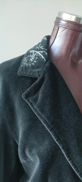 Chaqueta Terciopelo Negra