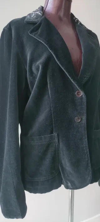 Chaqueta Terciopelo Negra