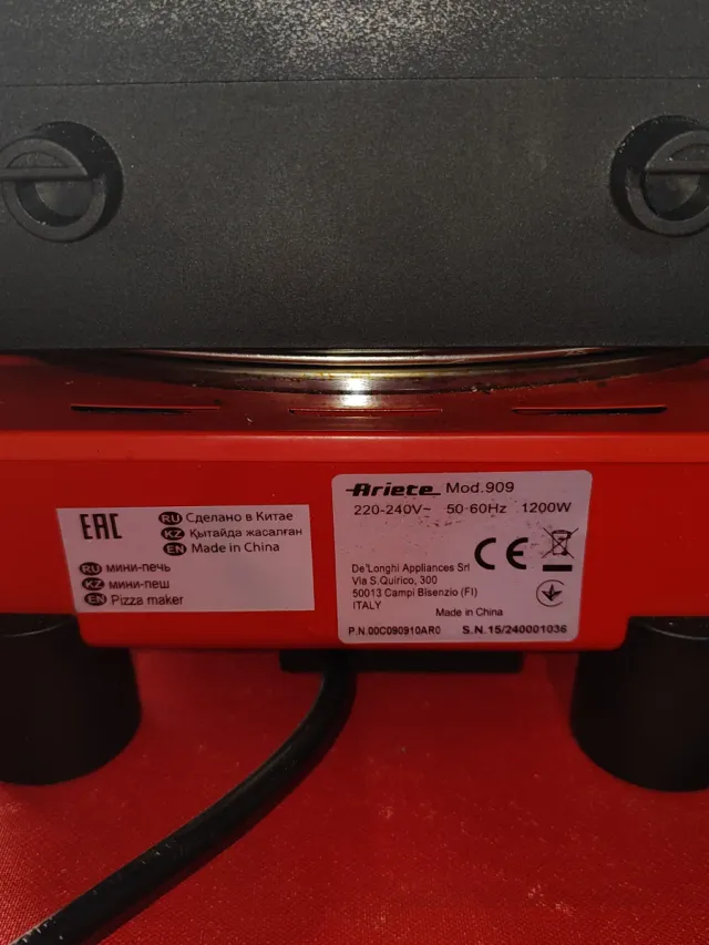 Mini horno pizzero Ariete