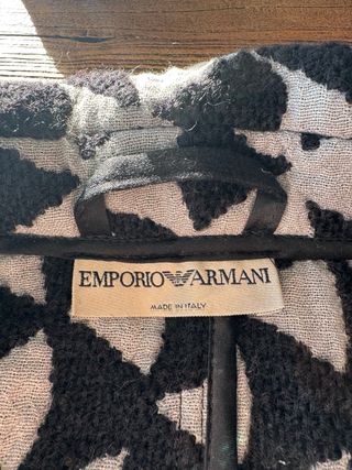 Abrigo Emporio Armani Gris y Negro