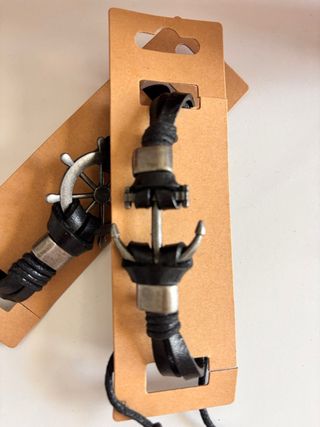 Pulseras náuticas ancla y timón