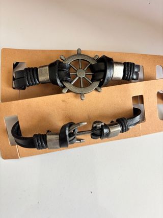 Pulseras náuticas ancla y timón