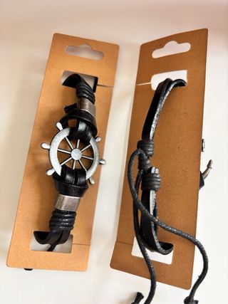 Pulseras náuticas ancla y timón