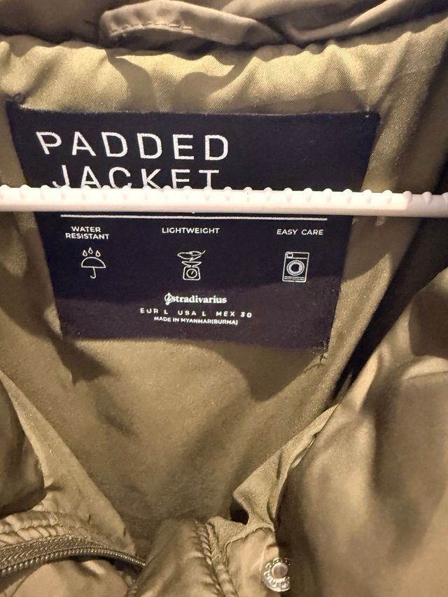 Chaleco acolchado verde Stradivarius