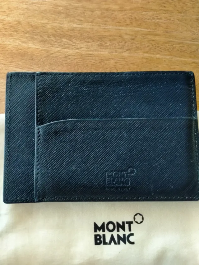 Cartera Tarjetero Montblanc Piel Negra