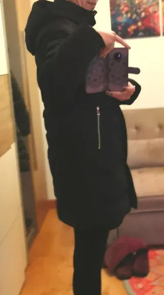 Abrigo largo negro ZARA. PRECIOSO y CALENTITO.