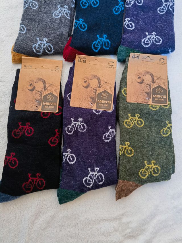 6 Pares Calcetines Lana Hombre Talla 40-46