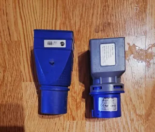 Adaptador Enchufe Azul y Gris 16A