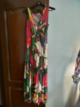 Vestido largo estampado