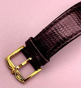 Reloj Rotary Rectangular Dorado