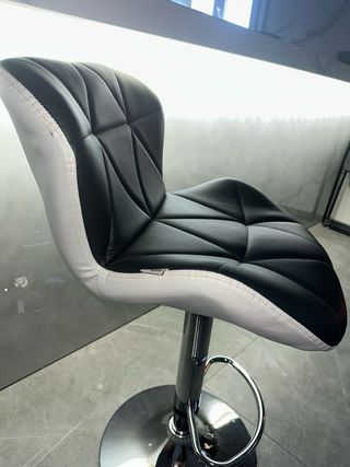 Taburete regulable cocina gris y blanco son 2