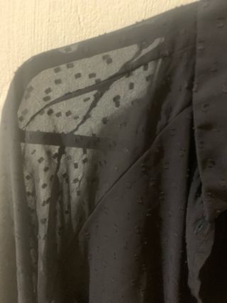 Blusa Bershka negra transparente M