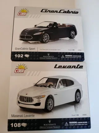2 Modellini auto da costruire, mattoncini COBI