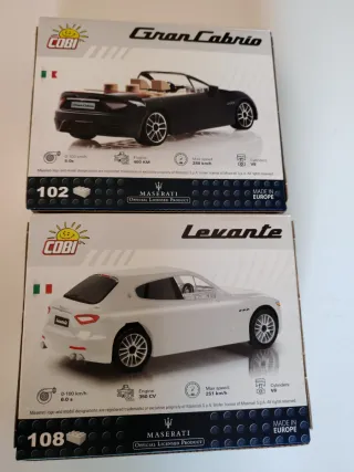 2 Modellini auto da costruire, mattoncini COBI