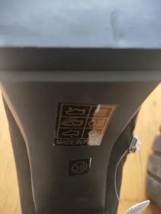 Botines de tacón negros talla 39 con etiqueta