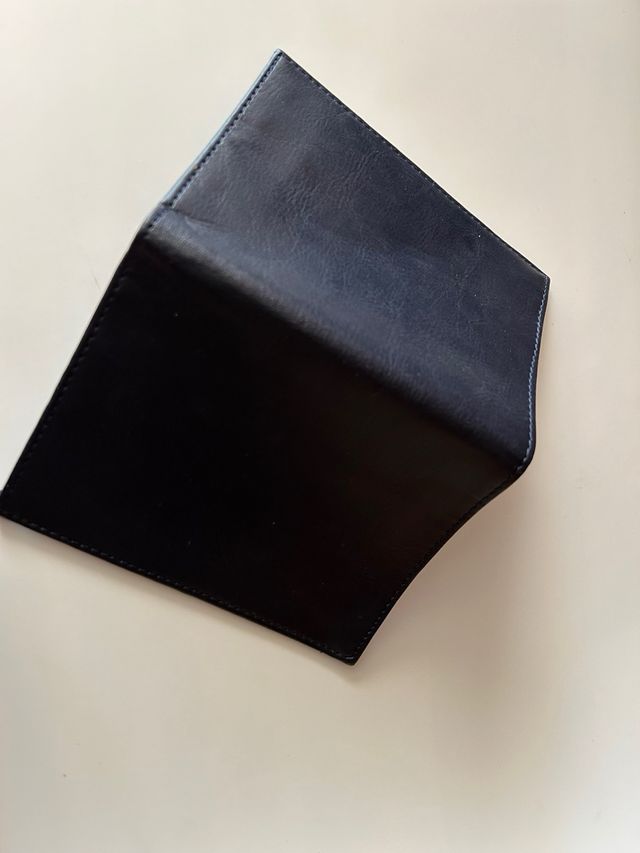 Portafogli in pelle blu