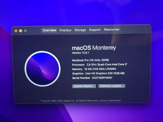 MacBook Pro Apple 15 inch 2016