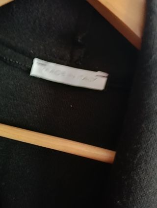 Abrigo largo negro mujer talla única