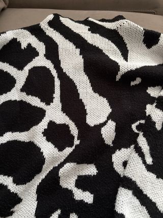 Jersey mujer estampado blanco y negro