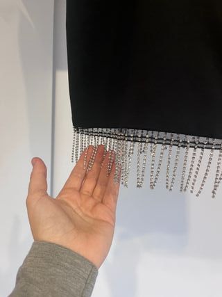 CUERPO BRILLOS - FALDA MINI BRILLOS NEGRO NOCHE