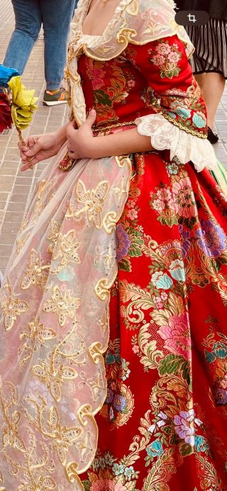 Traje de Fallera Rojo para niña 12 años