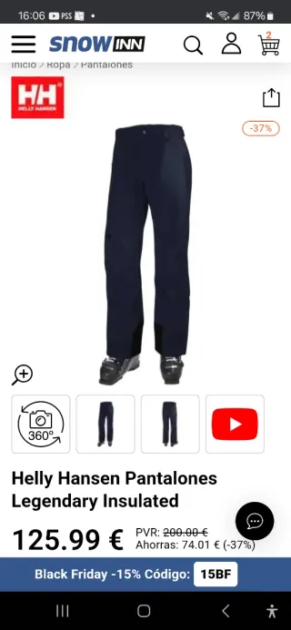 Pantalón Helly Hansen Legendary Insulated Talla S