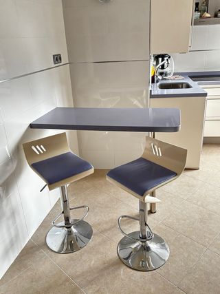 Cocina completa plata y blanco