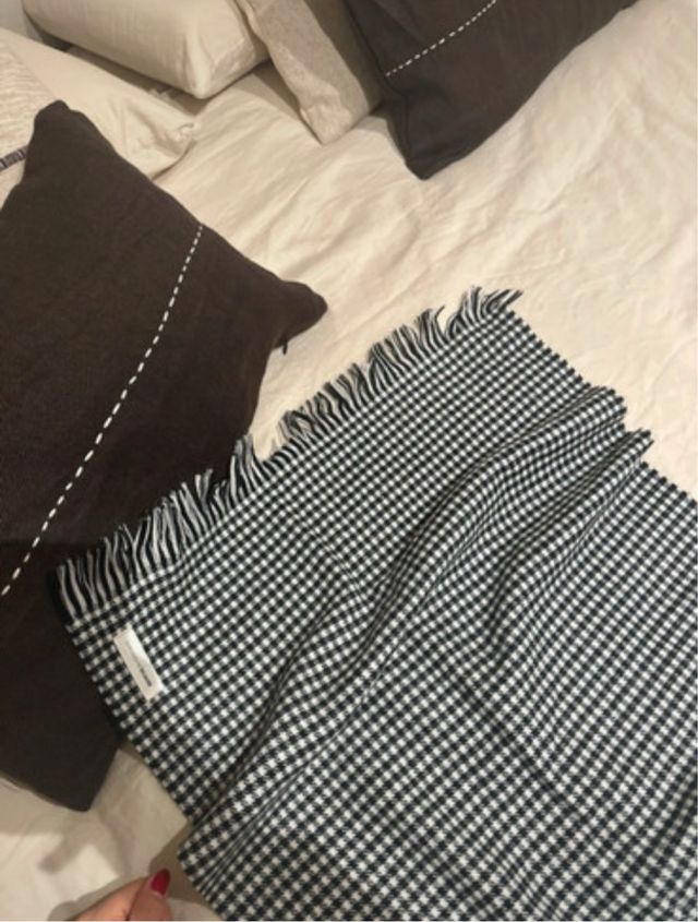 Bufanda Brownie cuadros blanco y negro