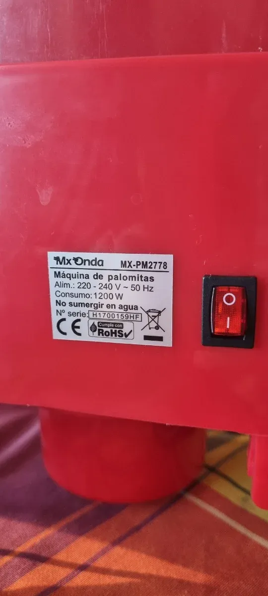 Máquina de Palomitas Mxonda MX-PM2778