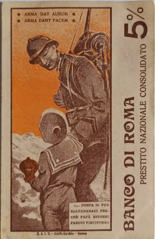 Cartolina Banco di Roma 5% Prestiti Nazionali