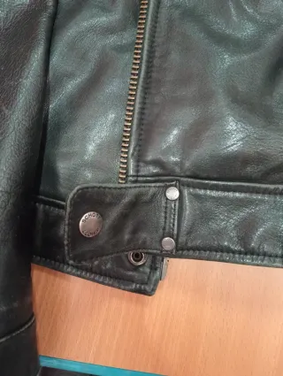Chaqueta de cuero Schott Negra