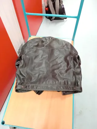 Chaqueta de cuero Schott Negra