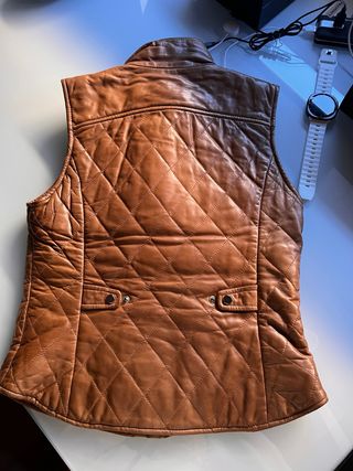 Chaleco Massimo Dutti Piel Marrón