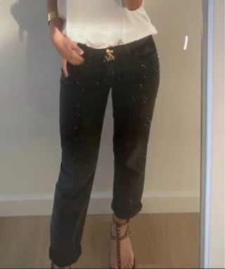 Pantalones Zara negros con lentejuelas