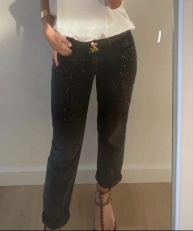 Pantalones Zara negros con lentejuelas