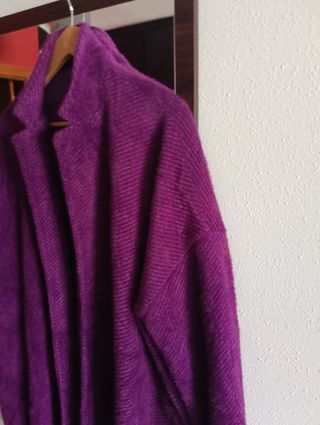 Abrigo largo mujer morado