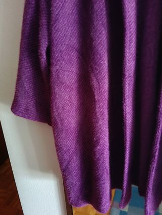 Abrigo largo mujer morado