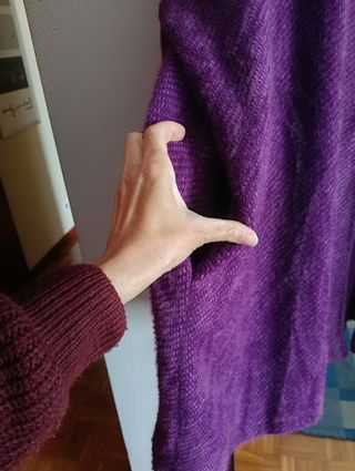 Abrigo largo mujer morado