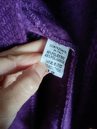 Abrigo largo mujer morado