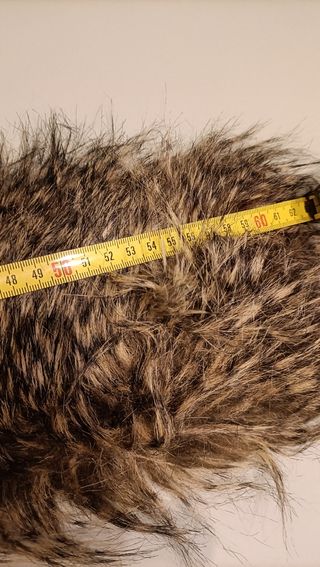 2 Strisce Pelliccia Ecologica Marrone e giallo