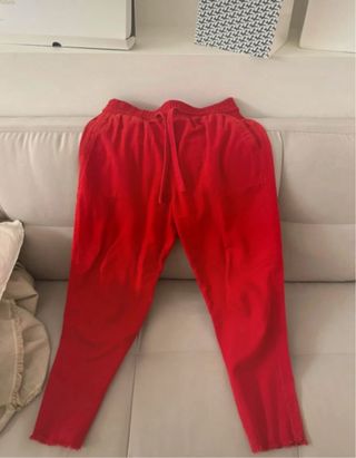 Pantalón Zara Goma Rojo