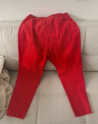 Pantalón Zara Goma Rojo