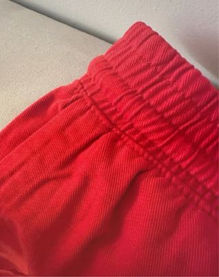 Pantalón Zara Goma Rojo
