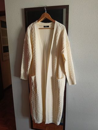 Chaqueta larga P.H. beige talla única