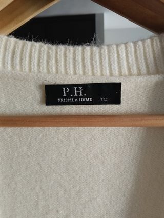 Chaqueta larga P.H. beige talla única