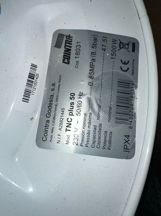 Termo Eléctrico Cointra TNC plus 50L