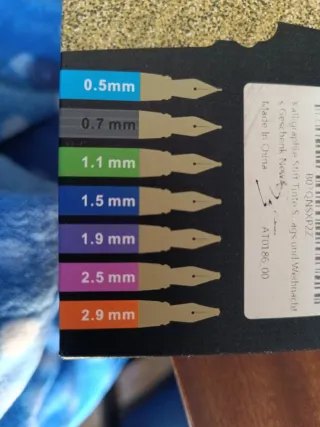 Set di 7 penne stilografiche colorate