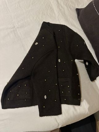 Jersey ZARA marrón lentejuelas talla M