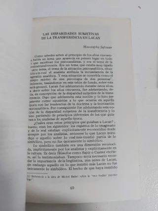 La Transferencia - Jornadas Freudiana