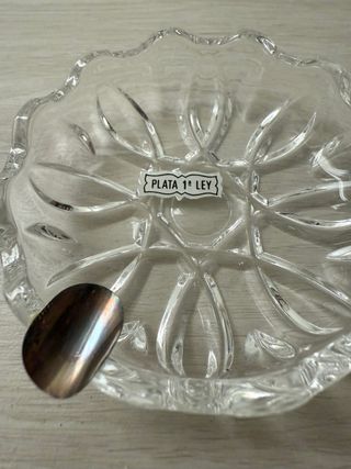 Cenicero Cristal y Plata 1ª Ley